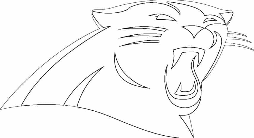 Carolina panthers logo coloring page
