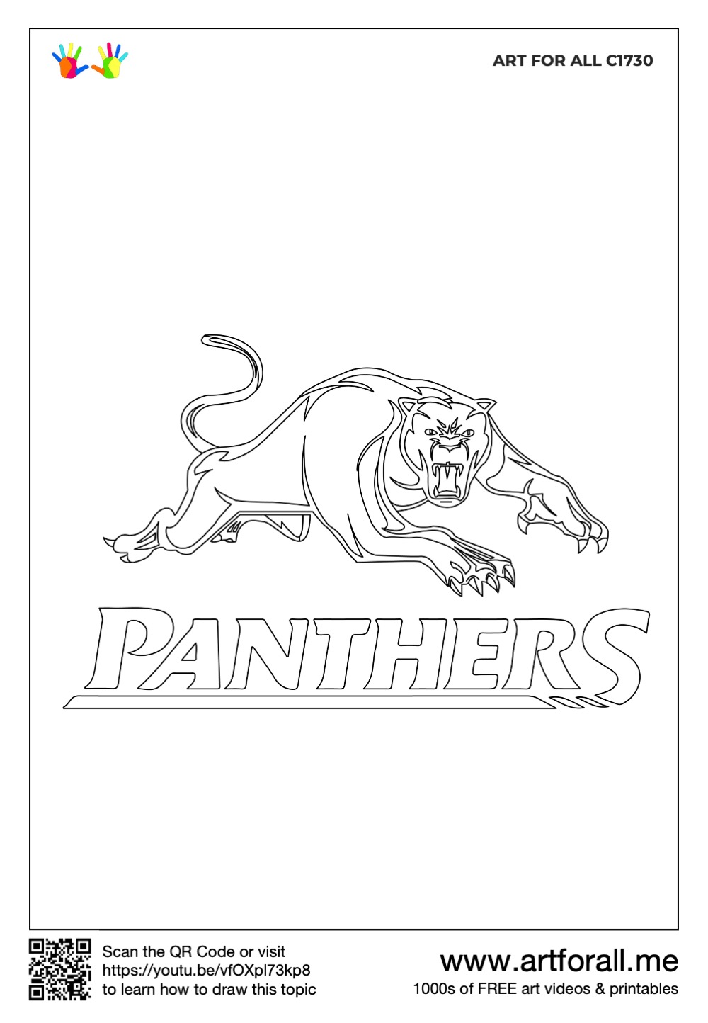 How to draw the penrith panthers logo