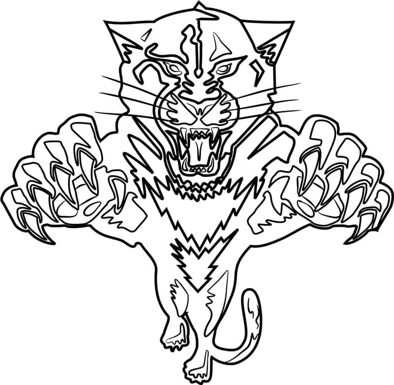 Florida panthers logo coloring page