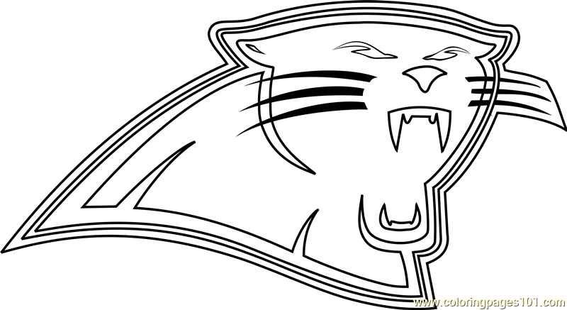 Carolina panthers logo coloring page for kids