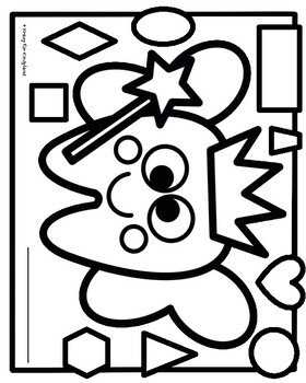 Tooth fairy shape coloring pages booklet kindergarten dental health