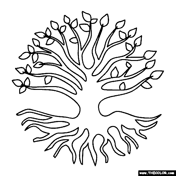 Tree of life coloring page