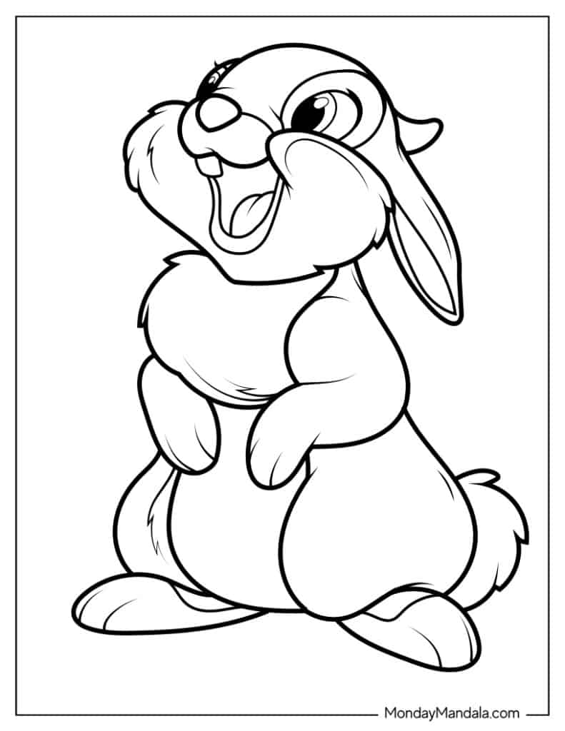 Bambi coloring pages free pdf printables