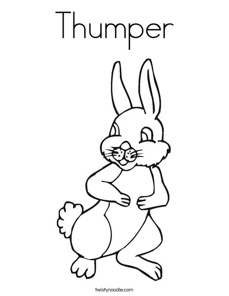 Thumper coloring page