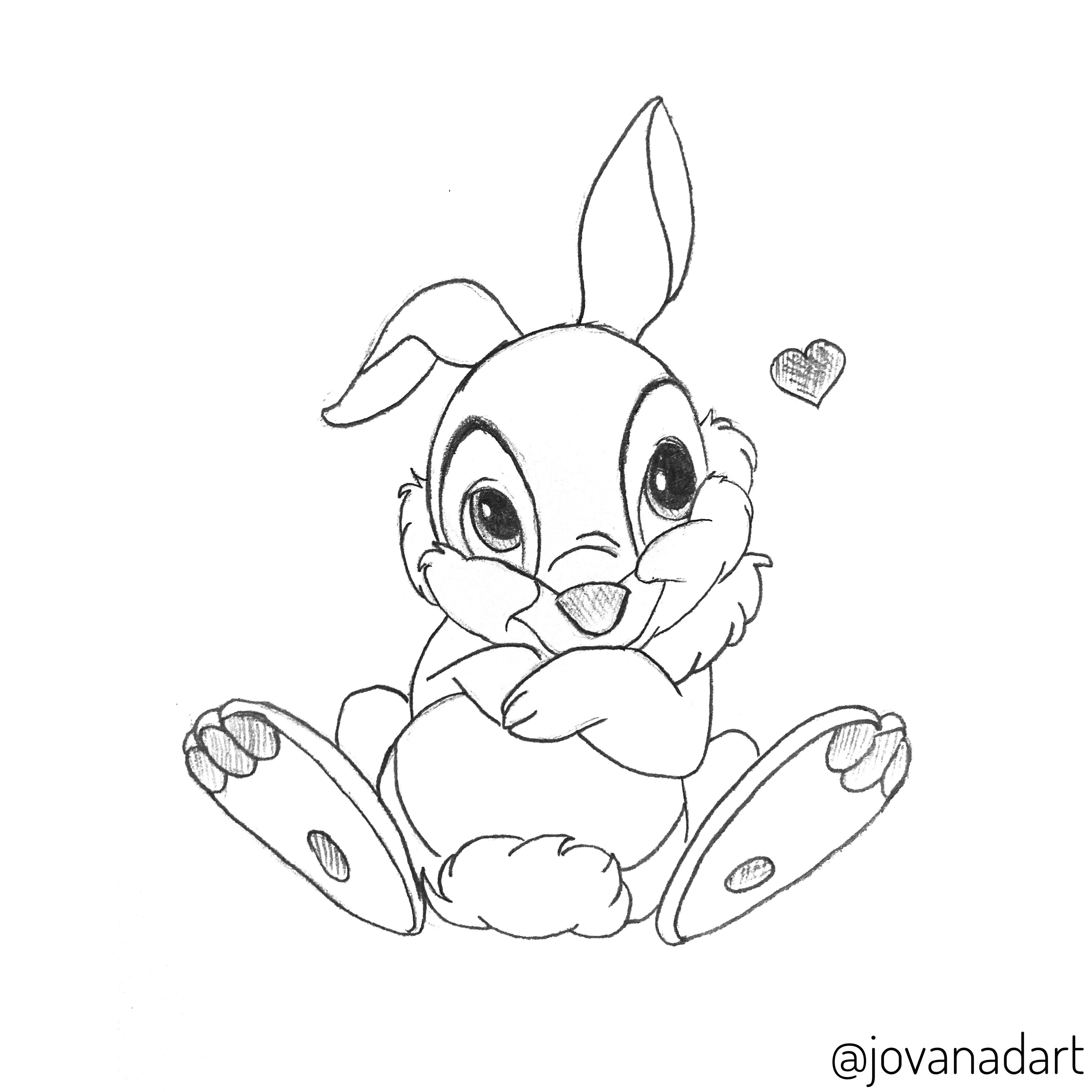 Disney thumper sketch drawing by jovanadart on