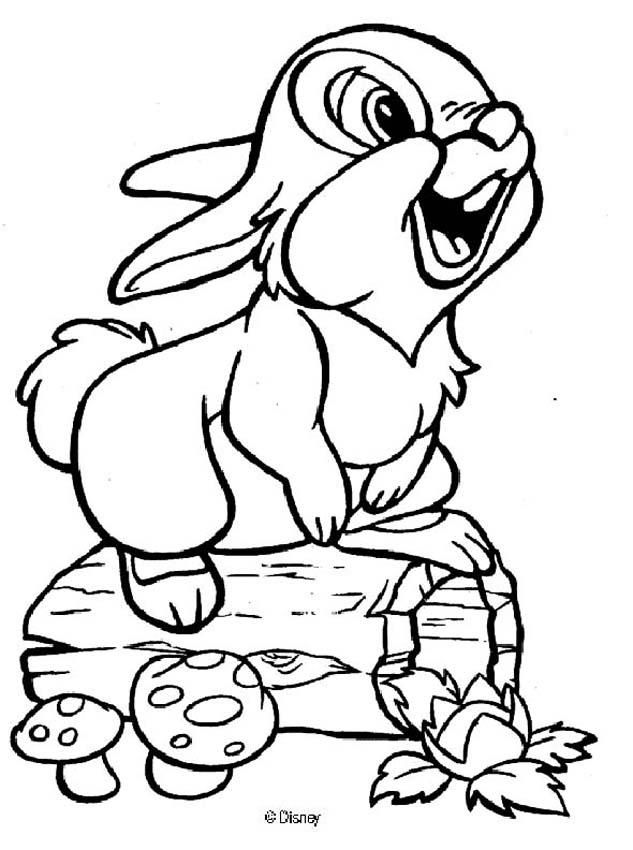 Thumper cartoon coloring pages disney coloring pages animal coloring pages