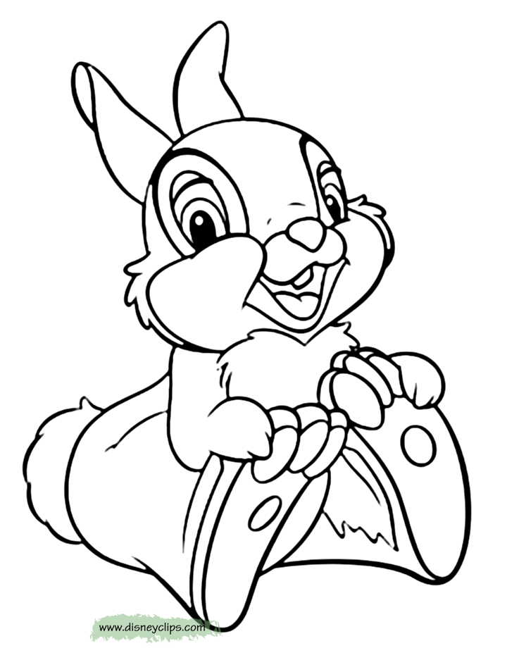 Printable thumper coloring pages