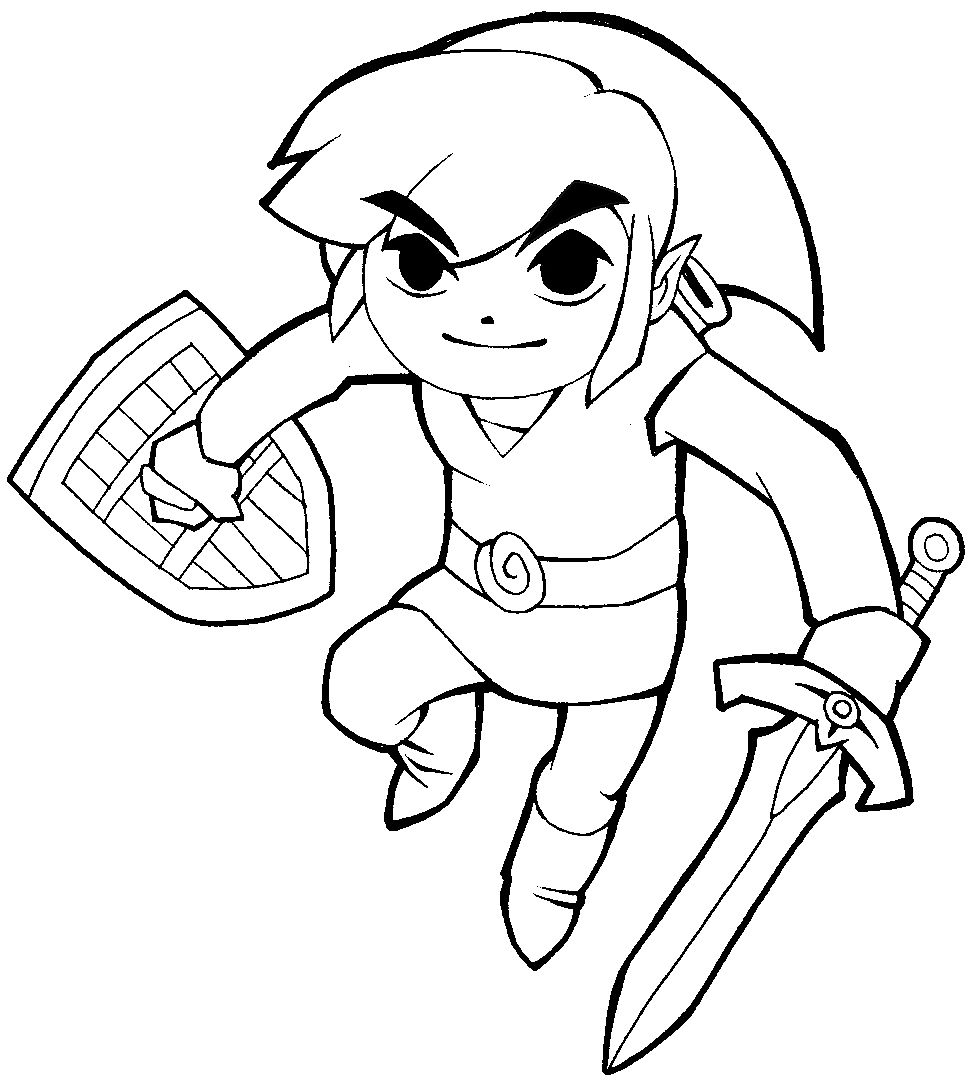 How to draw link from legend of zelda in cartoonized style zelda drawing coloring pages drawings