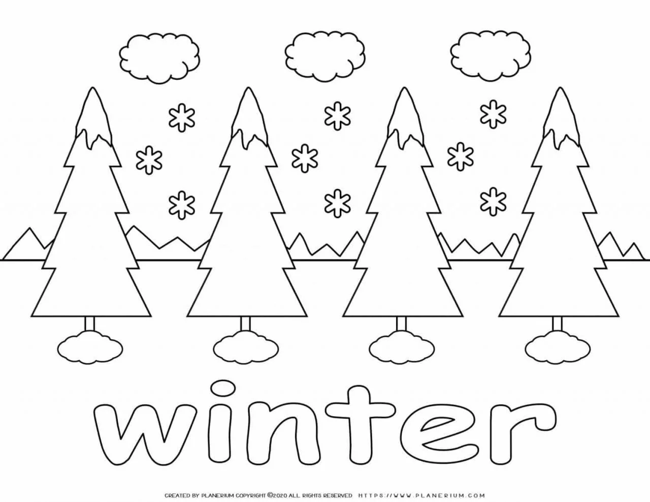 Winter coloring pages