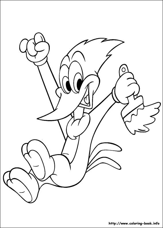 Woody woodpecker coloring picture