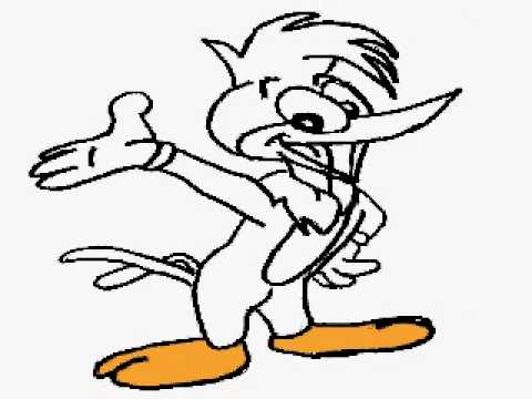 How to draw woody woodpecker easy
