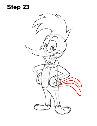 How to draw woody woodpecker video step