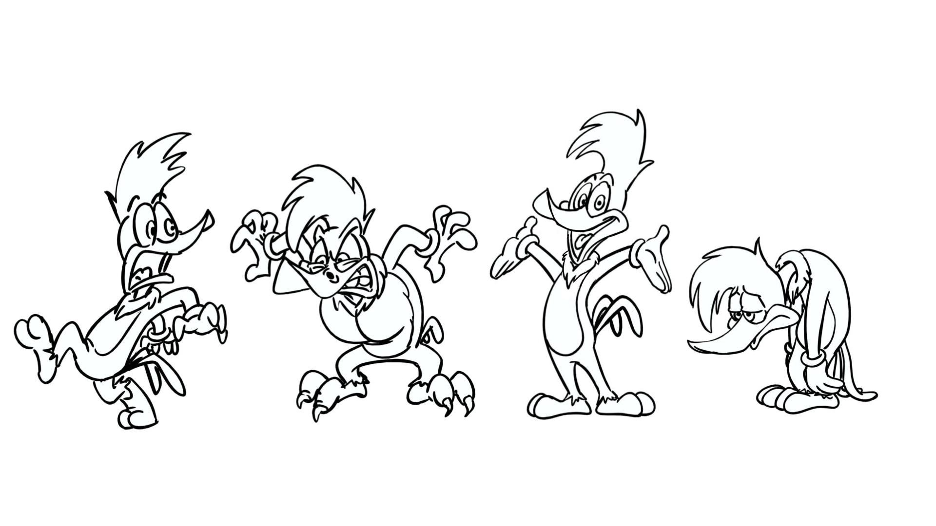 Woody woodpecker quick poses by ernimator on