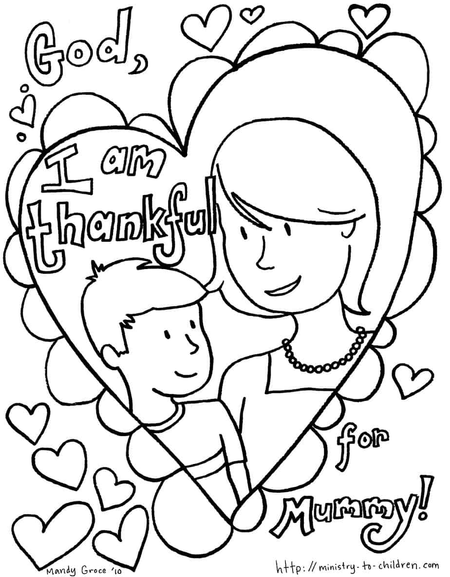 Mothers day coloring pages free easy print pdf