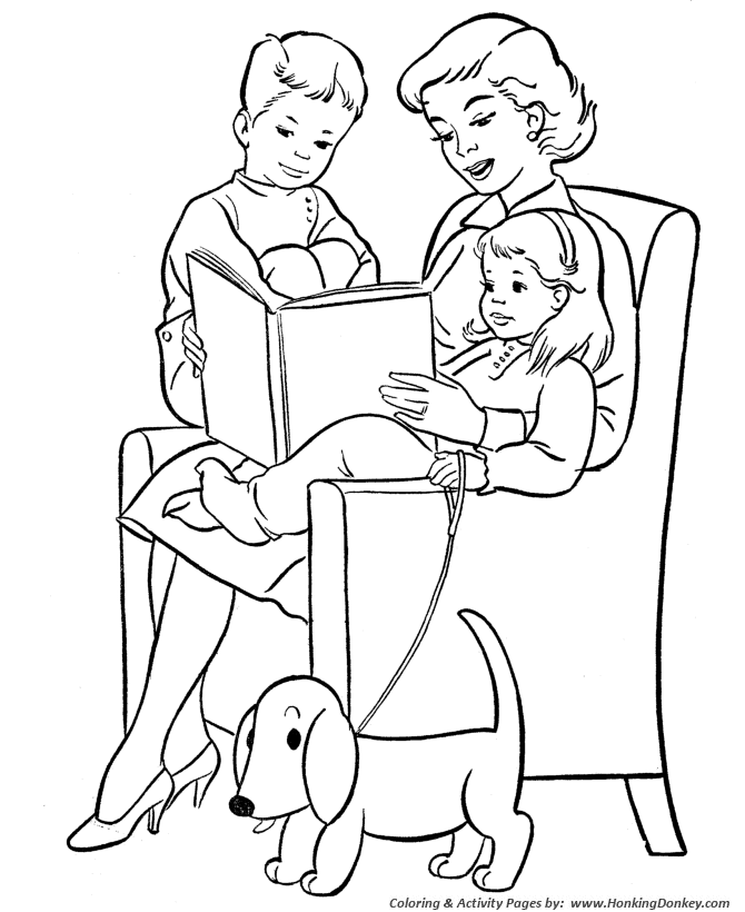 Mothers day coloring pages