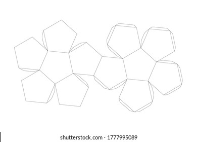 Dodecahedron paper royalty