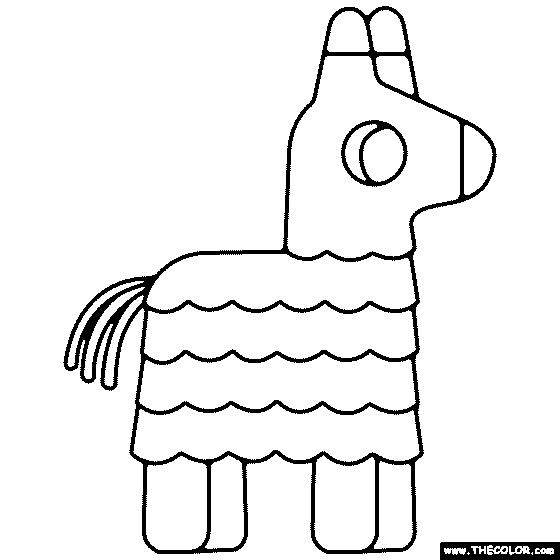 Pinata coloring page