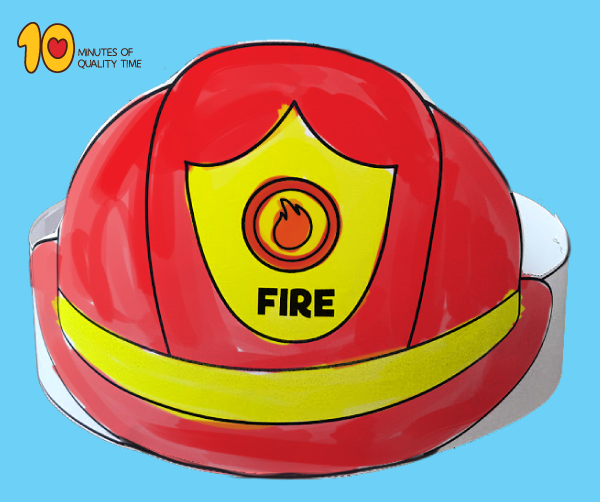 Fireman hat template â minutes of quality time