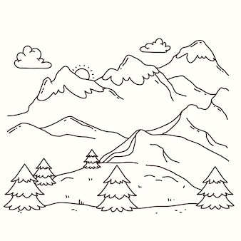 Mountain coloring images