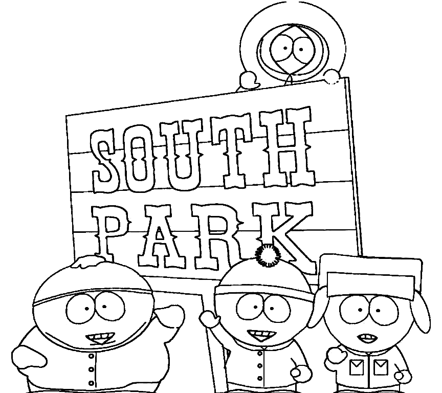 South park coloring pages printable for free download