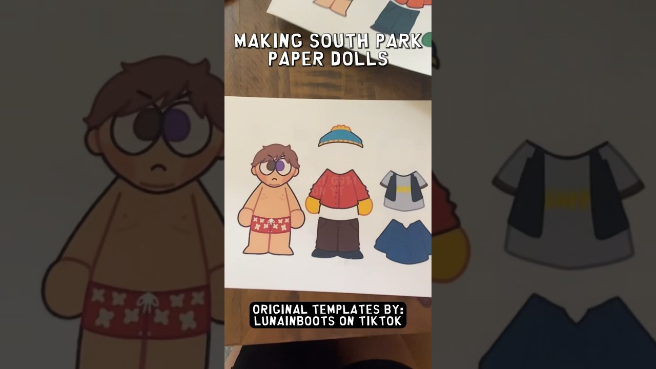 Making south park paper dolls