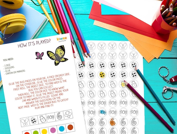 Catch the bug board game game of the goose printable board
