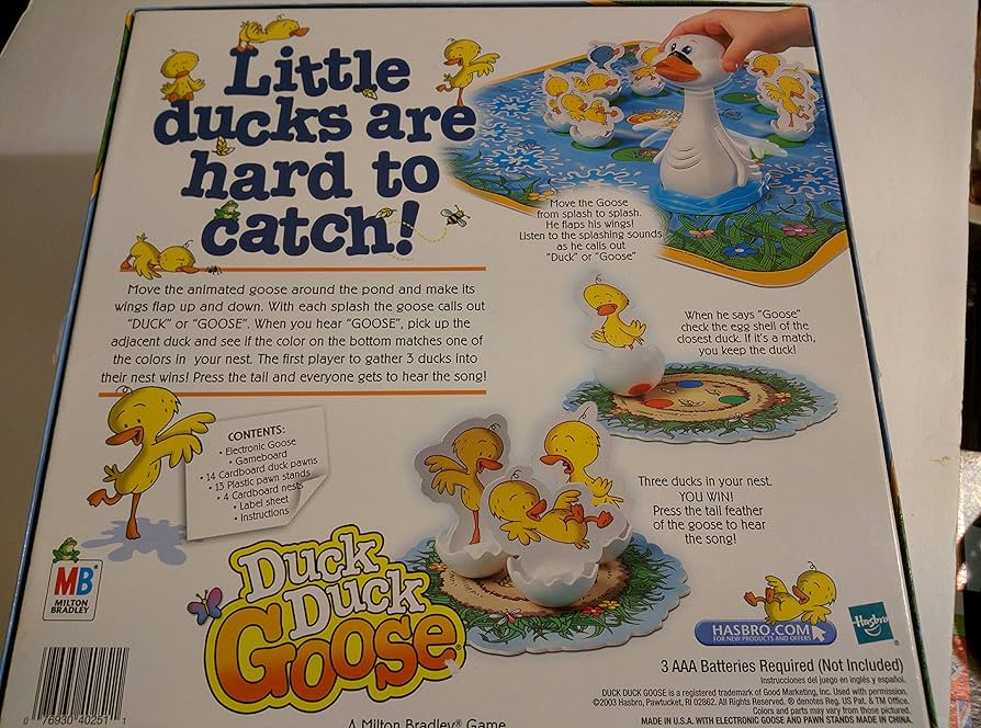 Hasbro gaming duck duck goose game toys games