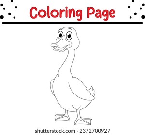 Duck colouring page royalty