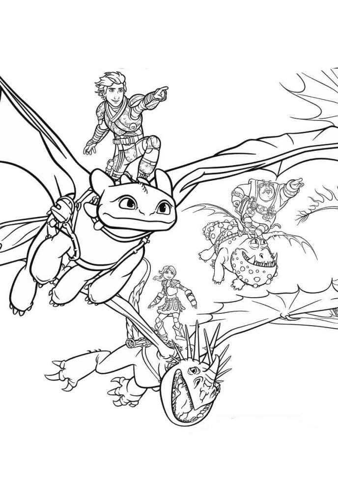 How to train your dragon coloring pages