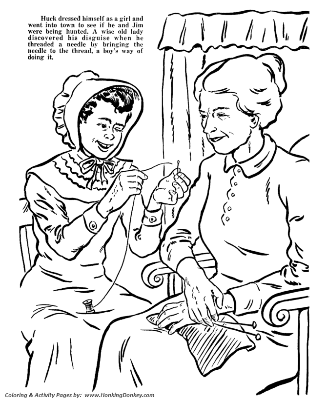 Huckleberry finn coloring pages page