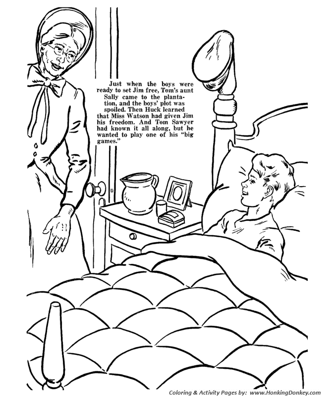 Huckleberry finn coloring pages page