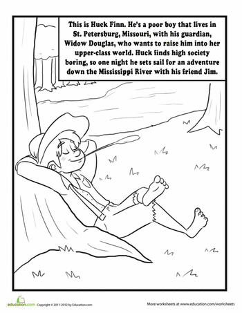 Color huck finn worksheet education huck finn ap lang interactive journals