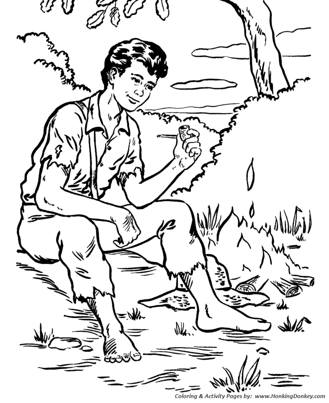 Huckleberry finn coloring pages page