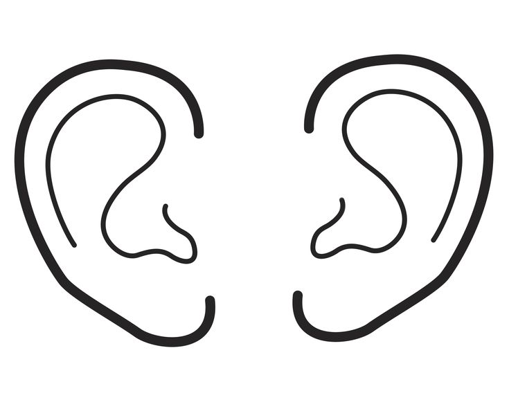 An illustration of two ears ear picture coloring pages ear art