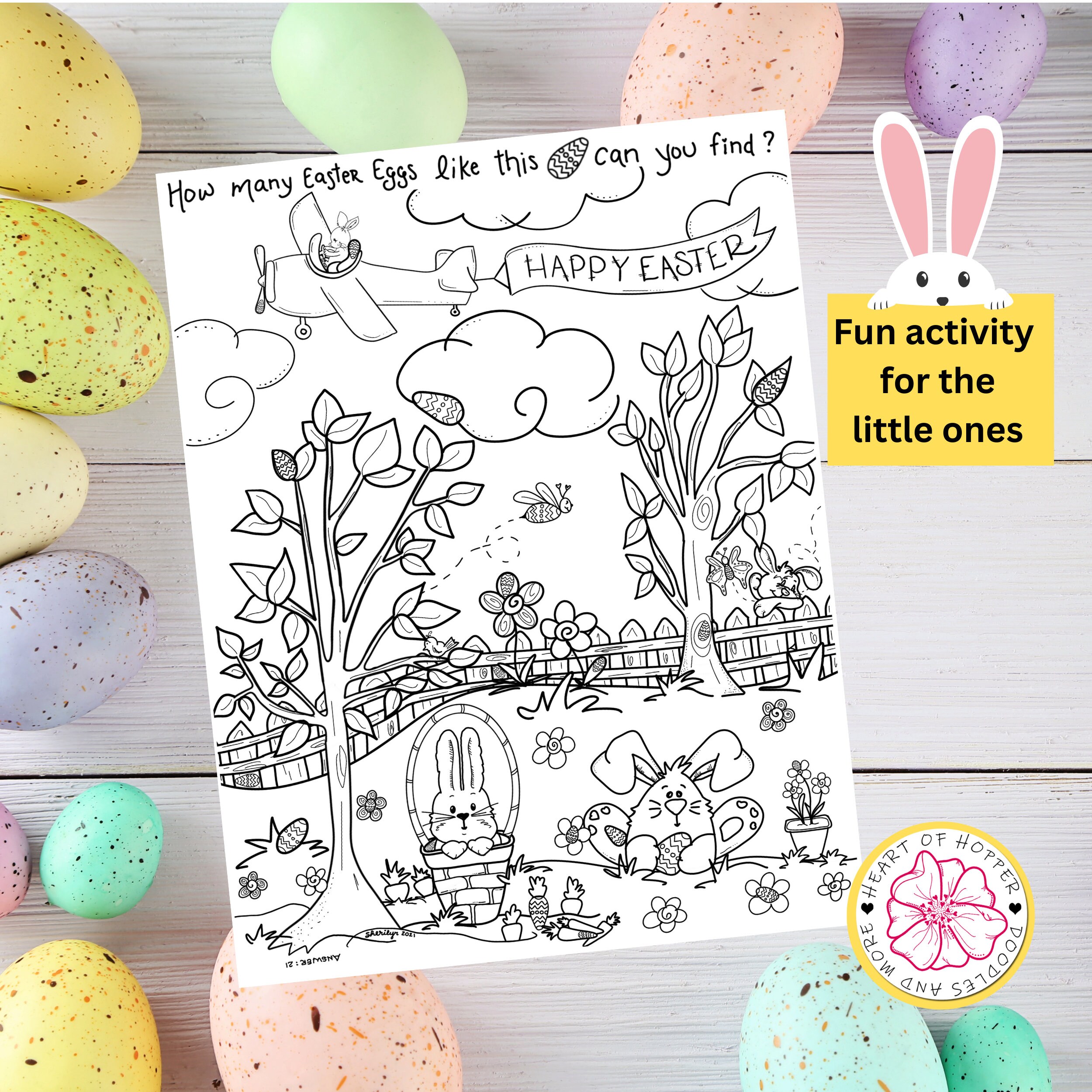 Pãgina de actividad con imagen oculta del huevo de pascua pãgina para colorear de pascua