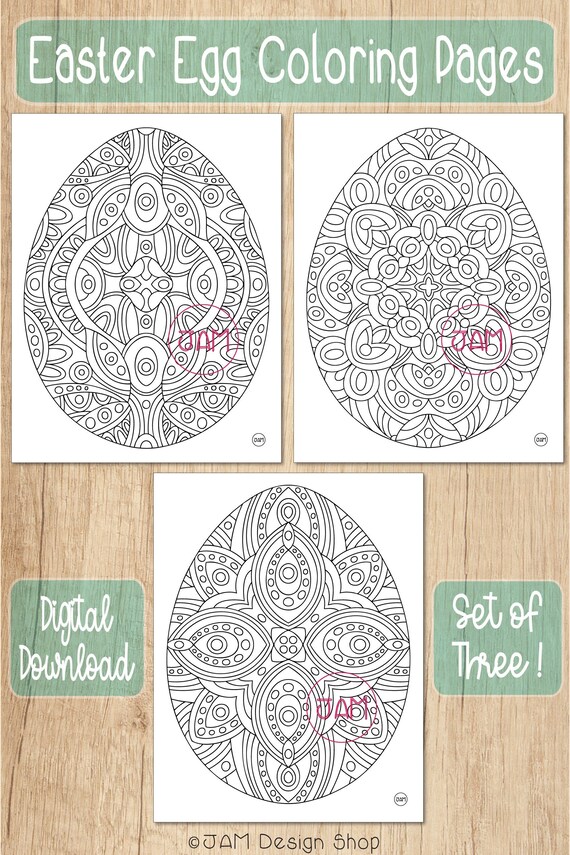 Pãginas para colorear huevos de pascua descarga digital hojas para colorear colorear pascua huevo pysanka huevo pysanky colorear para adultos