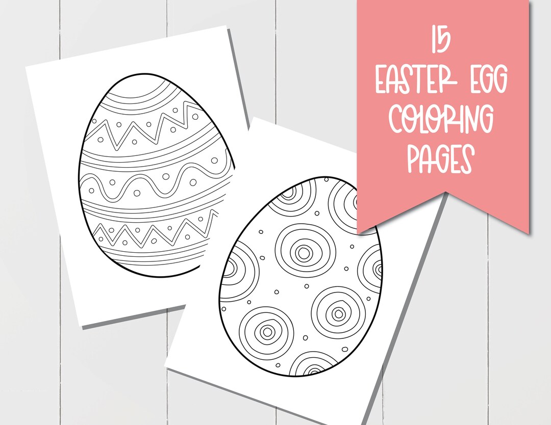 Pãginas para colorear de huevos de pascua para niãos hojas