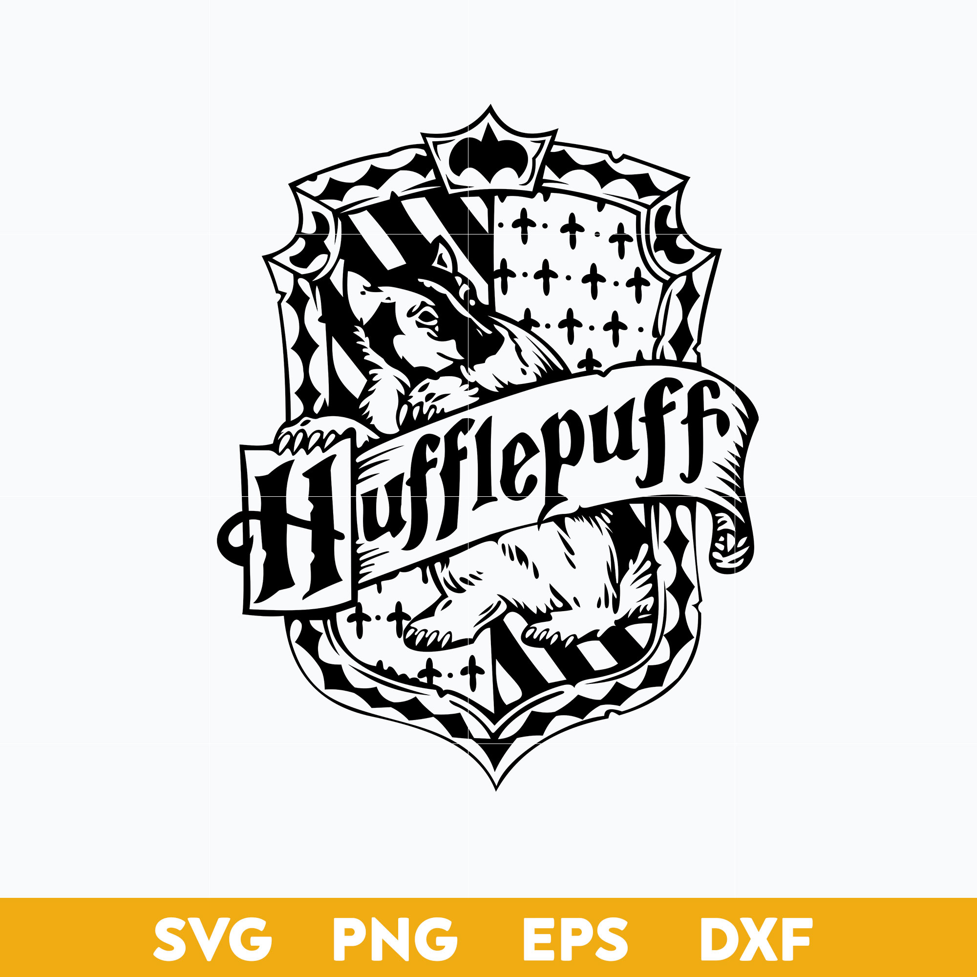 Hufflepuff outline svg hufflepuff house emblem harry potter