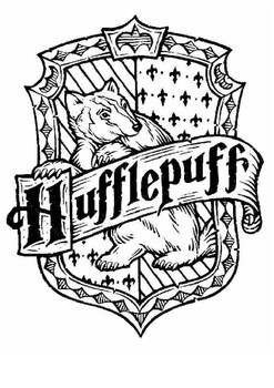 Hufflepuff crest coloring by mrfitz tpt