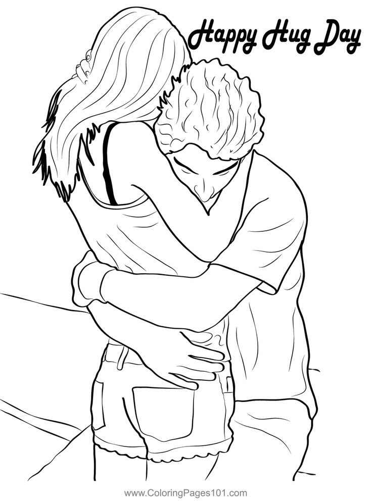 Lovers hug coloring page lovers hug coloring pages coloring pages for kids