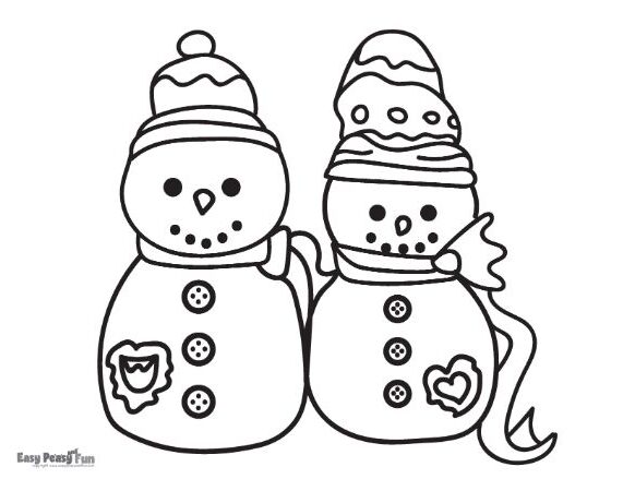 Printable snowman coloring pages