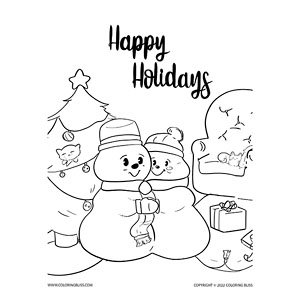 Snowman coloring page