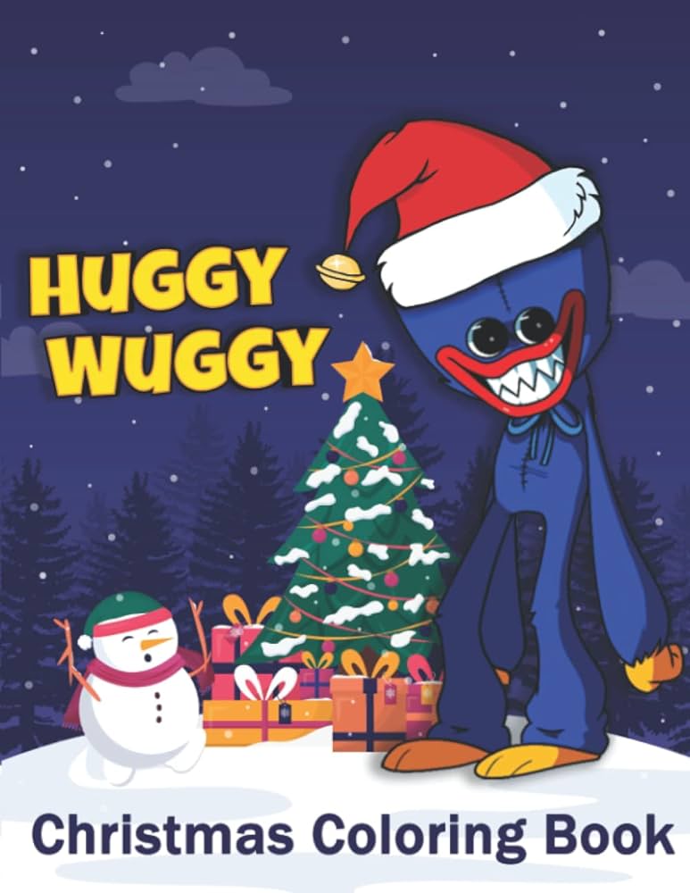 Huggy wuggy christmas coloring book more than pages of high quality coloring designs for kids