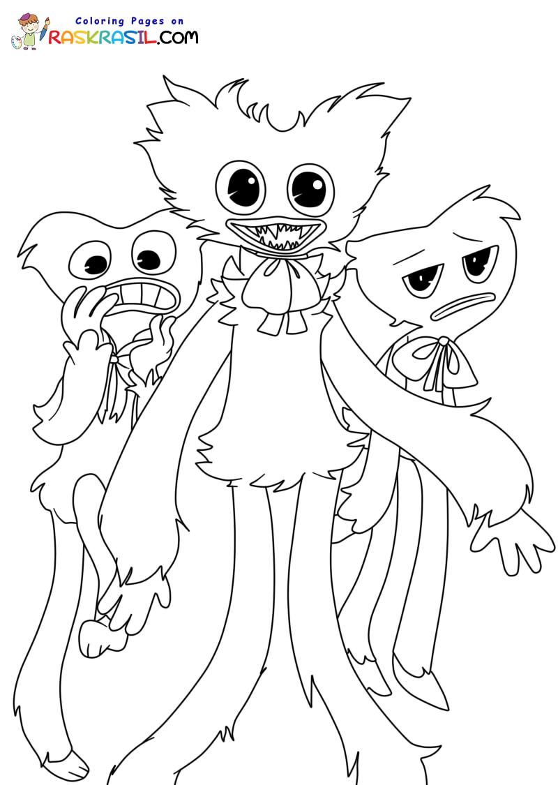 Huggy wuggy coloring pages monster coloring pages coloring pages love coloring pages