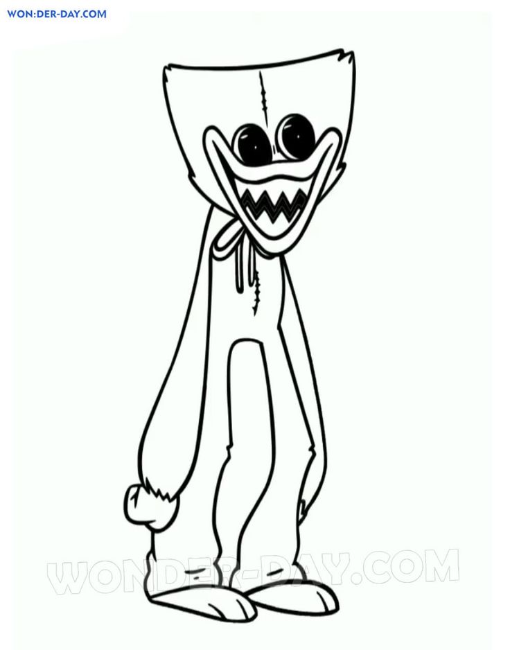 Huggy wuggy loring pages printable loring pages poppy loring page loring canvas cute loring pages