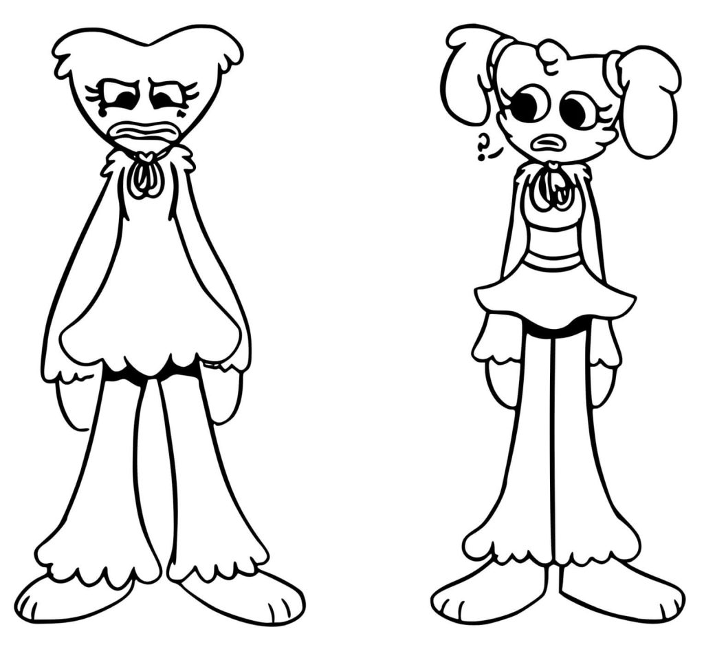 Huggy wuggy coloring pages printable