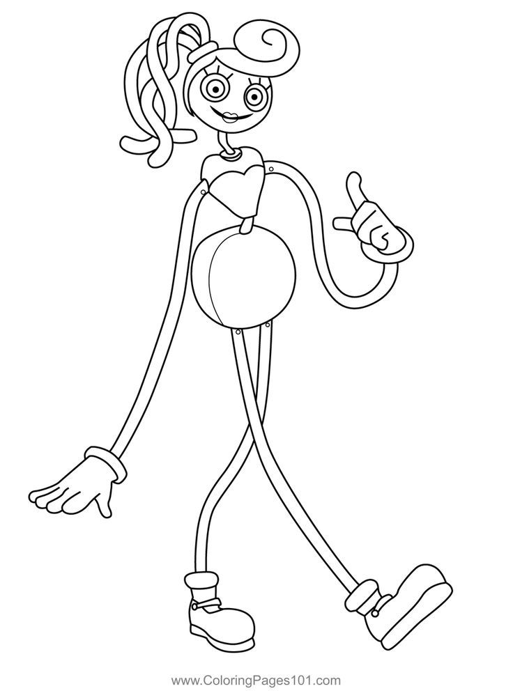 Mommy long legs standg poppy playtime colorg page colorg pages colorg book art weddg colorg pages
