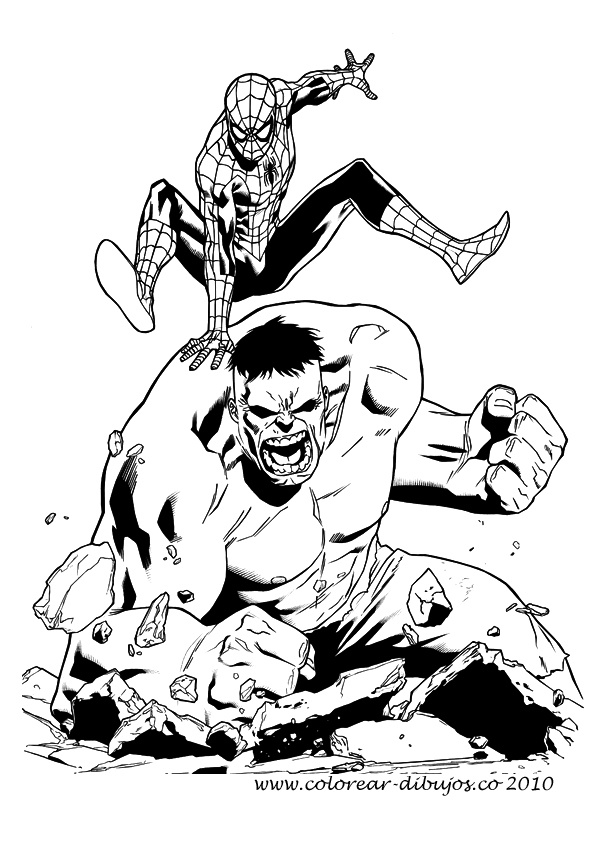 Hulk and spiderman spiderman coloring hulk coloring pages coloring pages