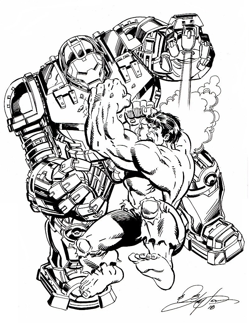 Bob layton on x recent hulk vs hulkbuster x sketch missioned by my pal and ominouspress ceo sean husvar marvel ironman hulkbuster hulk httpstcowmafenevq x