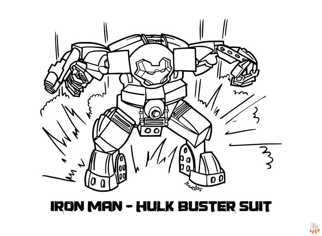 Hulk buster printable and free coloring pages for kids